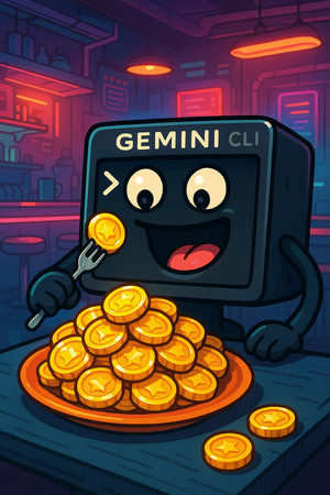 Gemini CLI mange des pièces d’or dans son assiette