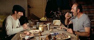 film calmos, scène de repas franchouillard