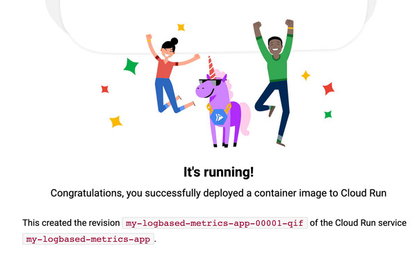 licorne Cloudrun page par défaut