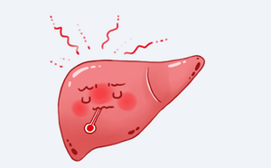 illustration cartoon, foie malade