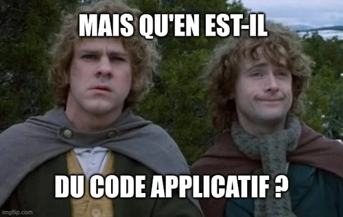meme second diner le seigneur des anneaux, Mais qu&rsquo;en est-il du code applicatif ?