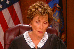 meme,  juge Judy tourne les yeux d’exaspération 
