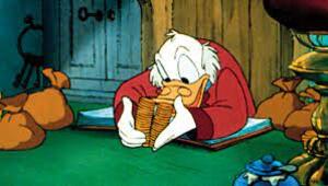 oncle picsou compte les sous