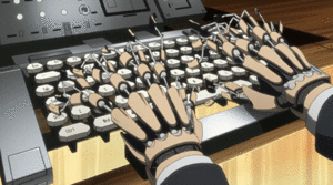  robot code sur le clavier 