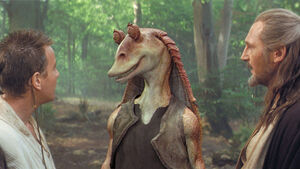 Star Wars, la menace fantôme, première rencontre avec Jar Jar Binks