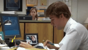the office, Jim meurt d’ennui