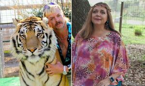 portrait de Joe Exotic et Carole Baskin (Tiger king)