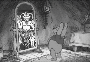 winnie l’ourson, convoque satan à travers sont mirroir